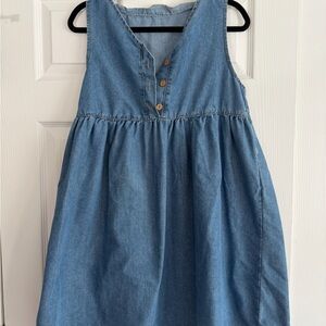 SHEIN Light Blue Denim Button-Front Mini Dress - Maternity